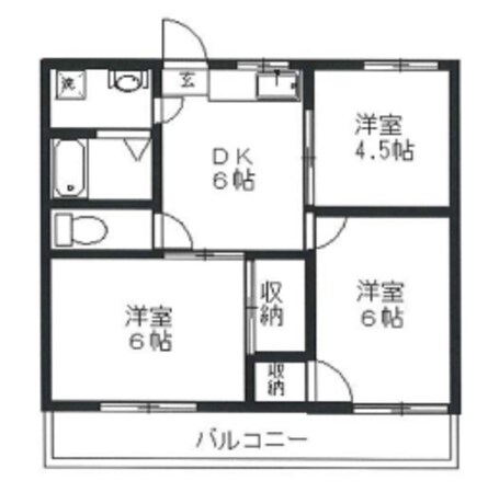 グリーンヒルタカハシの物件間取画像